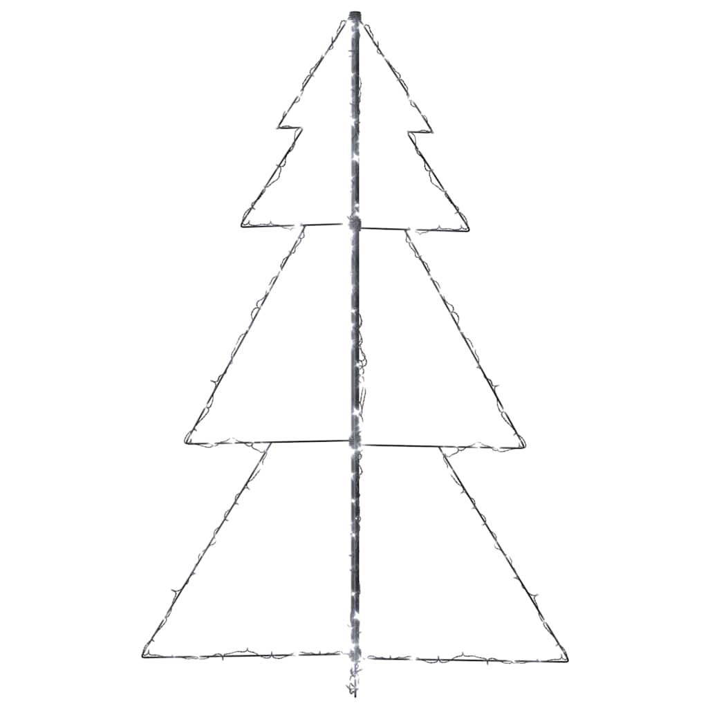 vidaXL Christmas Cone Tree | Cold white | Metal | 98 x 150 cm 6