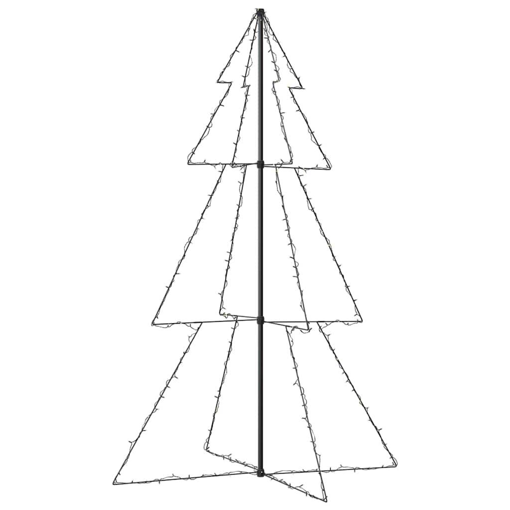 vidaXL Christmas Cone Tree | Warm white | Metal | Large | Decorative Inlays 5