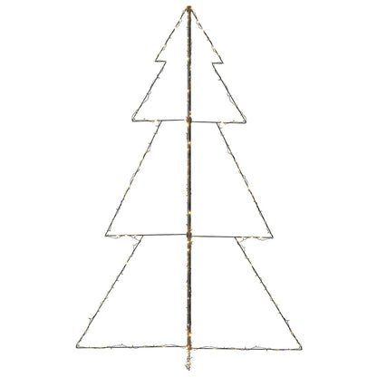 vidaXL Christmas Cone Tree | Warm white | Metal | Large | Decorative Inlays 6