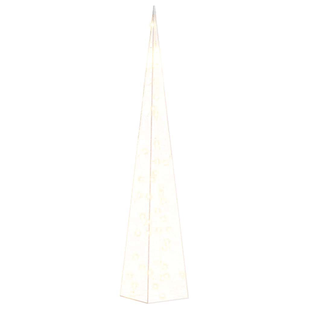 vidaXL Light Cone | Warm White | Acrylic | 90 cm tall | Decorative Inlays 2