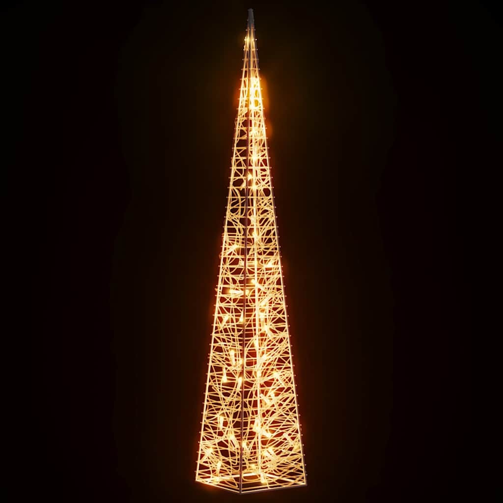 vidaXL Light Cone | Warm White | Acrylic | 90 cm tall | Decorative Inlays 4