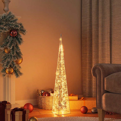 vidaXL Light Cone | Warm White | Acrylic | 90 cm tall | Decorative Inlays 1