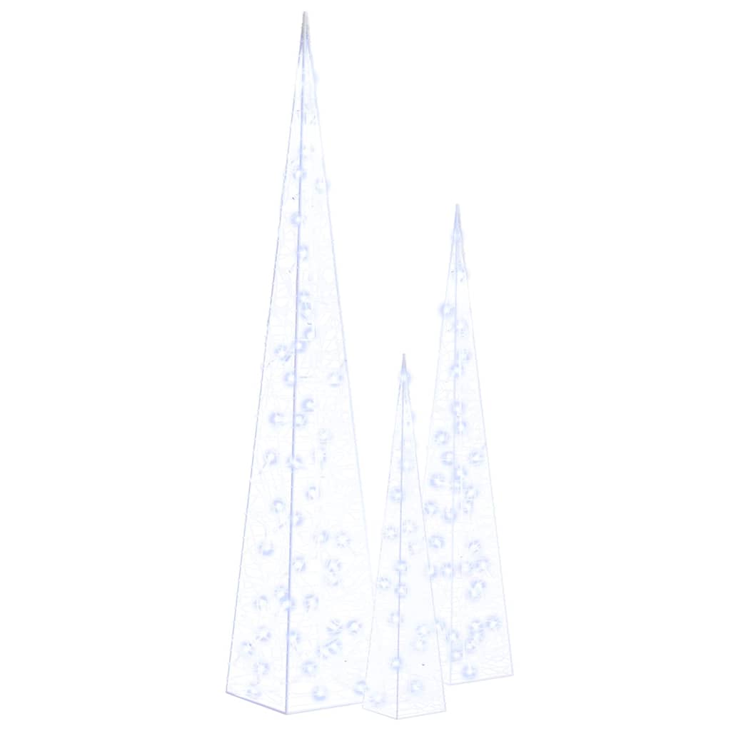 vidaXL Light Cone Set | Blue | Acrylic | 60 cm, 90 cm, 120 cm 2