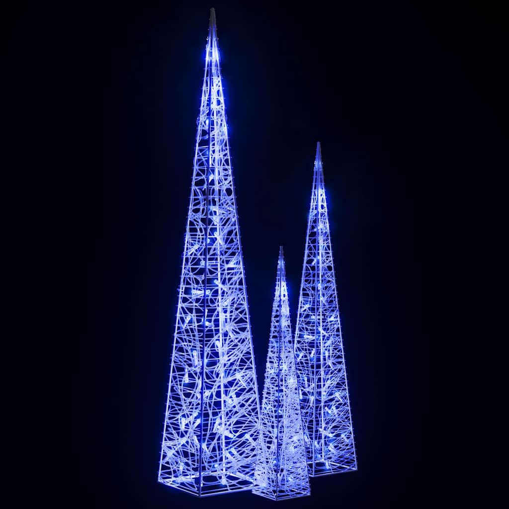 vidaXL Light Cone Set | Blue | Acrylic | 60 cm, 90 cm, 120 cm 4