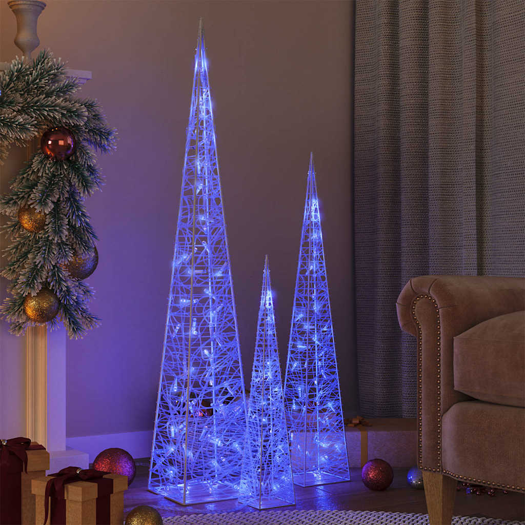 vidaXL Light Cone Set | Blue | Acrylic | 60 cm, 90 cm, 120 cm 1