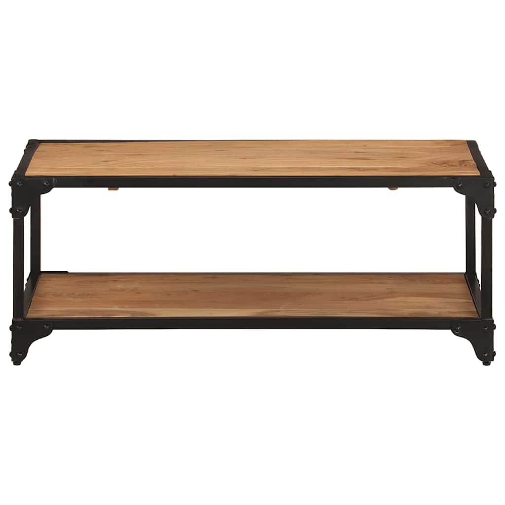 vidaXL Coffee Table | Natural Brown | Solid Acacia Wood, Powder-Coated Iron 2