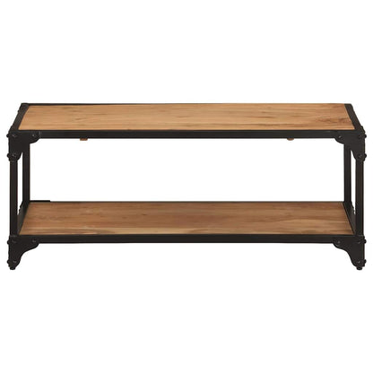 vidaXL Coffee Table | Natural Brown | Solid Acacia Wood, Powder-Coated Iron 2