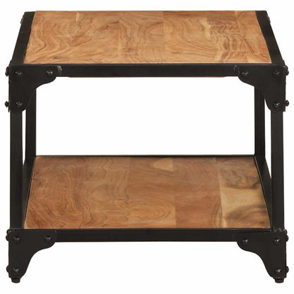 vidaXL Coffee Table | Natural Brown | Solid Acacia Wood, Powder-Coated Iron 3