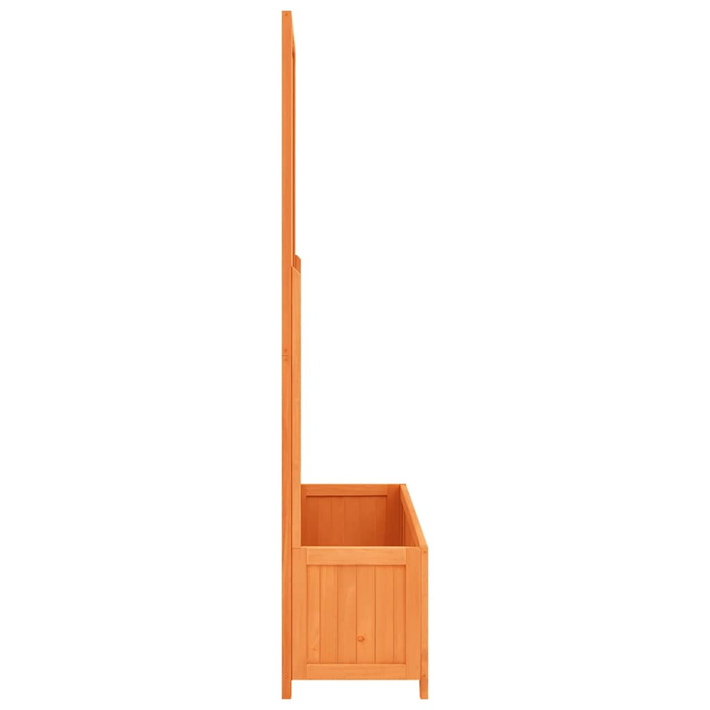 vidaXL Planter with Trellis Brown 70x30x135 cm Solid Wood Fir 5
