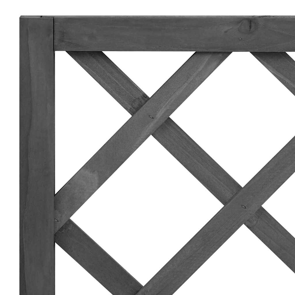 vidaXL Planter with Trellis Black 70x30x135 cm Solid Wood Fir 5