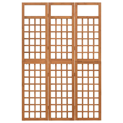 vidaXL 3-Panel Room Divider/Trellis Solid Fir Wood 121x180.5 cm 2