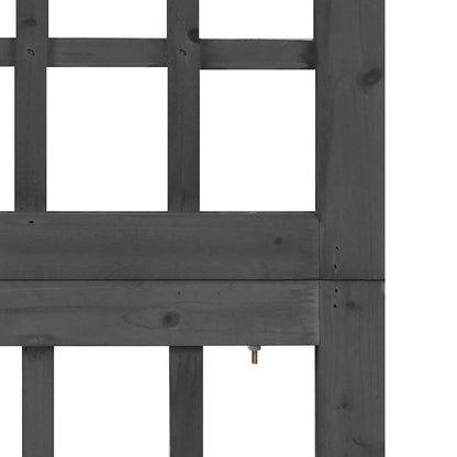vidaXL 3-Panel Room Divider/Trellis Solid Fir Wood Black 121x180 cm 5