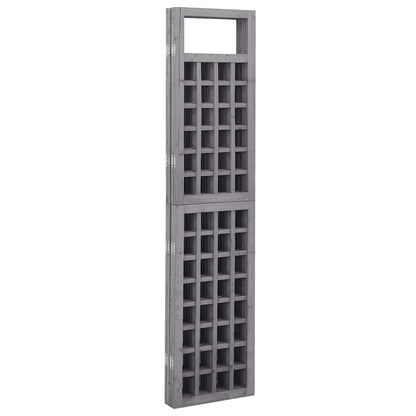 vidaXL 3-Panel Room Divider/Trellis Solid Fir Wood Grey 121x180 cm 4