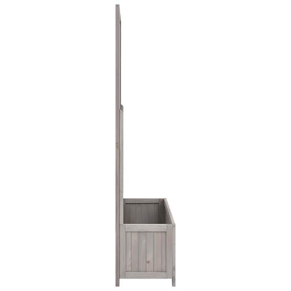 vidaXL Planter with Trellis Grey 70x30x135 cm Solid Wood Fir 3