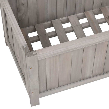 vidaXL Planter with Trellis Grey 70x30x135 cm Solid Wood Fir 6