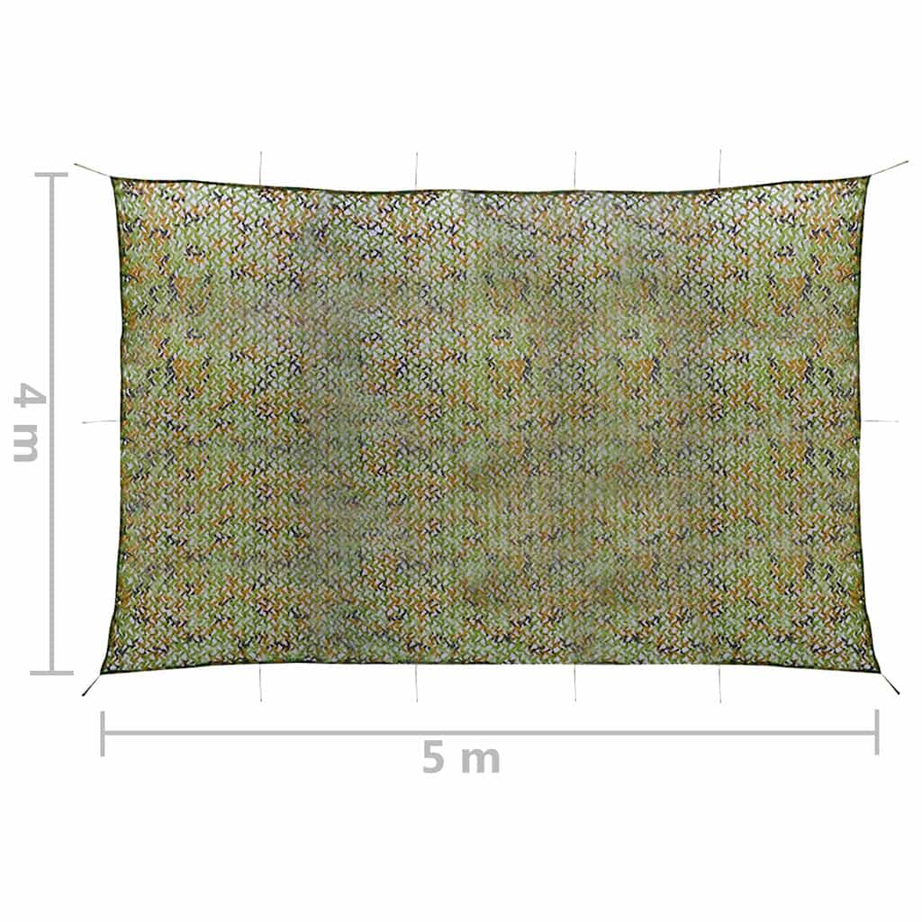 vidaXL Camouflage Net with Storage Bag 4x5 m Green 5