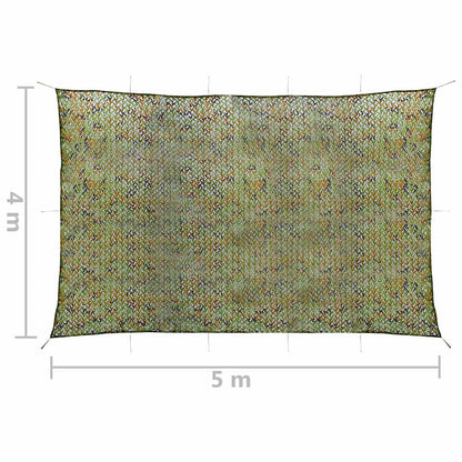 vidaXL Camouflage Net with Storage Bag 4x5 m Green 5