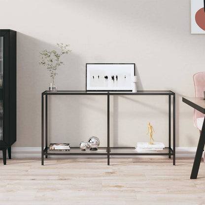vidaXL Console Table 140x35x75.5 cm Tempered Glass
