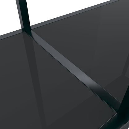 331695 vidaXL Console Table Black 140x35x75,5 cm Tempered Glass 5