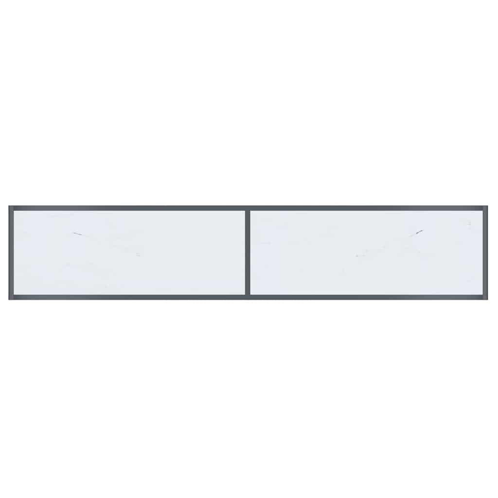 vidaXL Console Table | White | Tempered Glass, Powder-Coated Steel 5