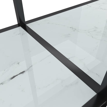 vidaXL Console Table | White | Tempered Glass, Powder-Coated Steel 6