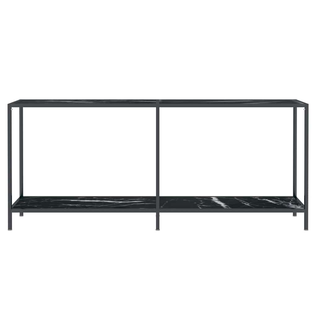 vidaXL Console Table | Black | Tempered glass and powder-coated steel 3