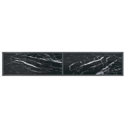 vidaXL Console Table | Black | Tempered glass and powder-coated steel 5