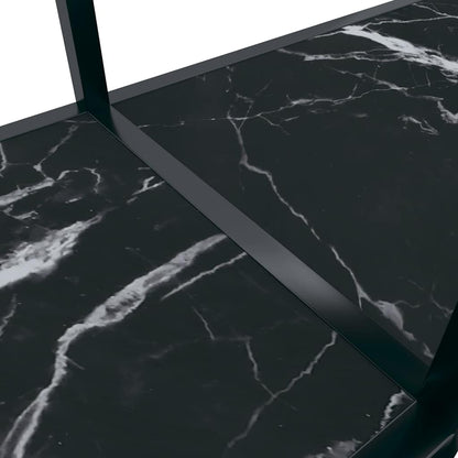 vidaXL Console Table | Black | Tempered glass and powder-coated steel 6