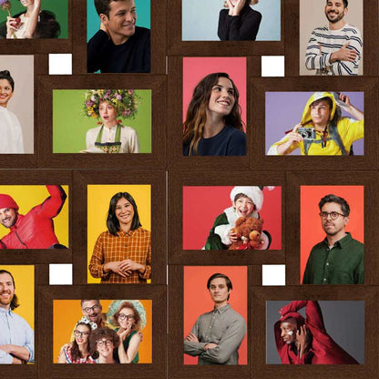 332786 vidaXL Collage Photo Frame for 24x(10x15 cm) Picture Dark Brown MDF 4