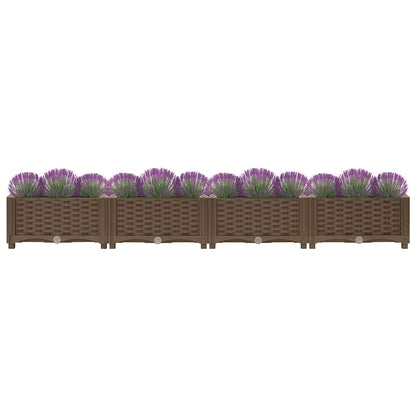 Raised Bed Polypropylene without wheels Brown 160 x 40 x 23 cm