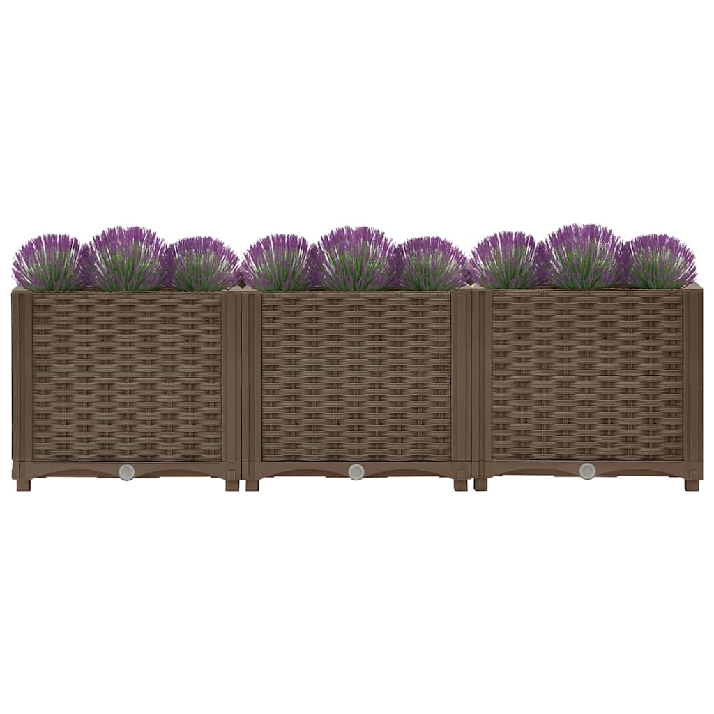 Raised Bed Polypropylene without wheels Brown 120 x 40 x 38 cm