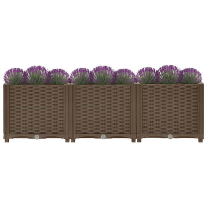 Raised Bed Polypropylene without wheels Brown 120 x 40 x 38 cm