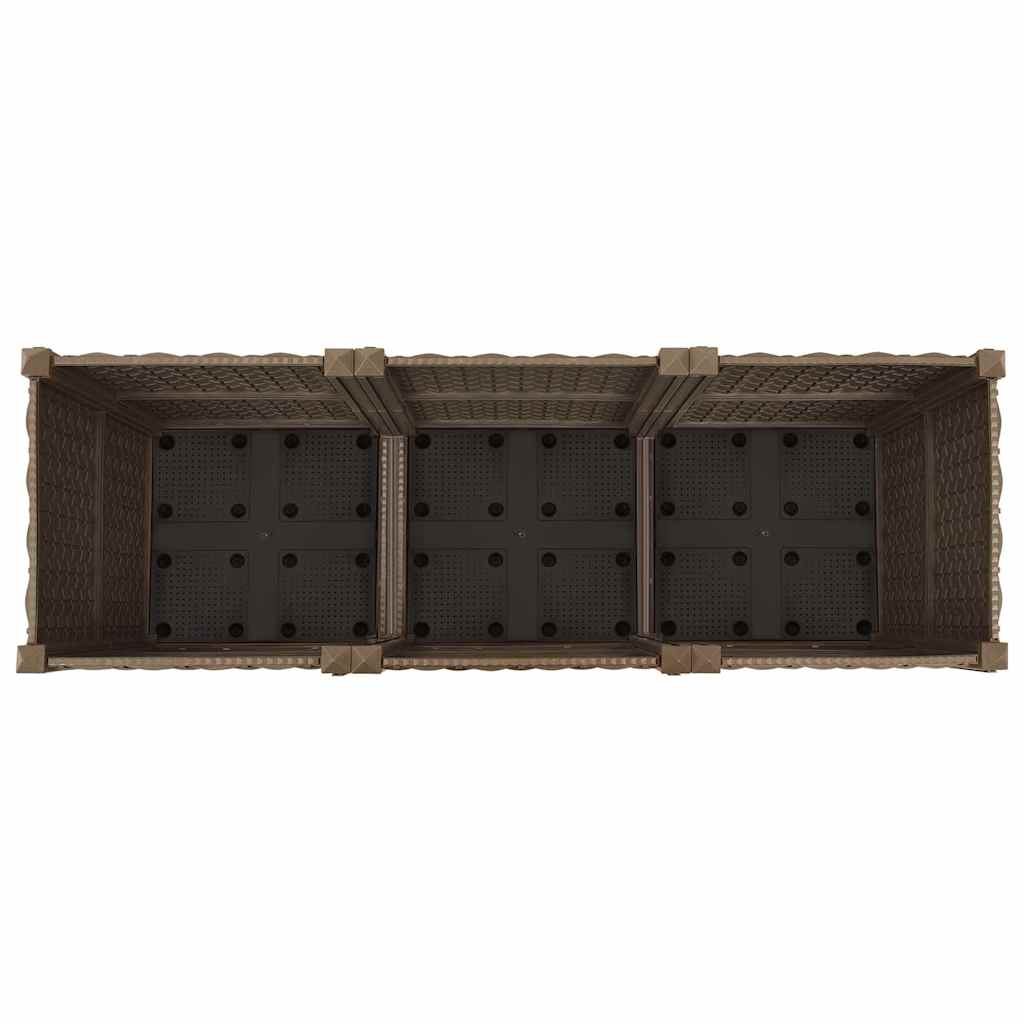 316517 vidaXL Raised Bed 120x40x38 cm Polypropylene 5