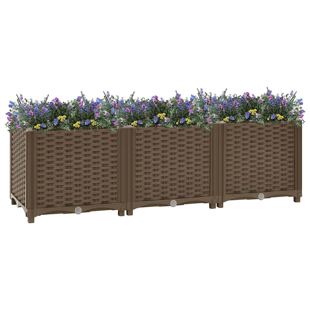 316517 vidaXL Raised Bed 120x40x38 cm Polypropylene 1