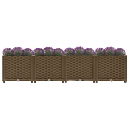 Raised Bed Polypropylene without wheels Brown 160 x 40 x 38 cm