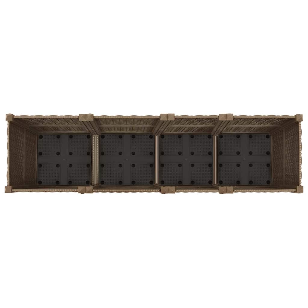 316518 vidaXL Raised Bed 160x40x38 cm Polypropylene 5