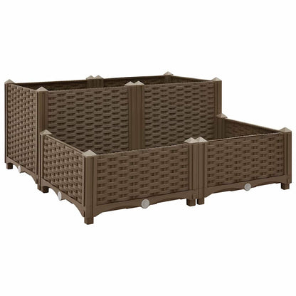 316523 vidaXL Raised Bed 80x80x38 cm Polypropylene 2