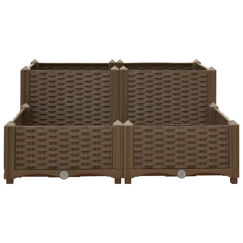 316523 vidaXL Raised Bed 80x80x38 cm Polypropylene 3
