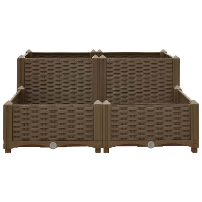 316523 vidaXL Raised Bed 80x80x38 cm Polypropylene 3