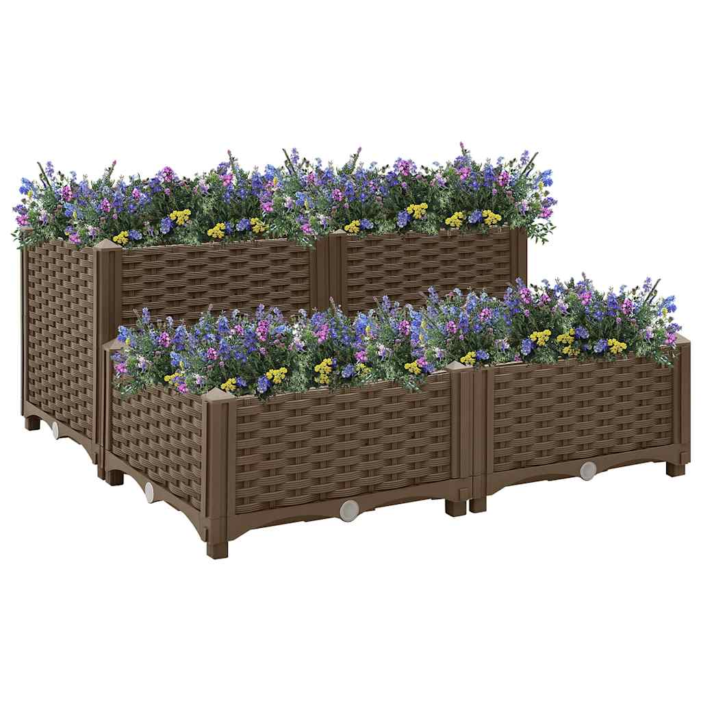 316523 vidaXL Raised Bed 80x80x38 cm Polypropylene 1