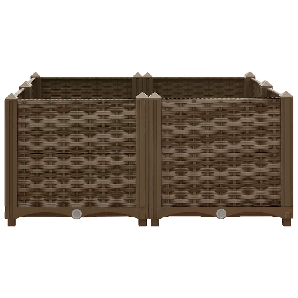 316525 vidaXL Raised Bed 80x80x38 cm Polypropylene 3
