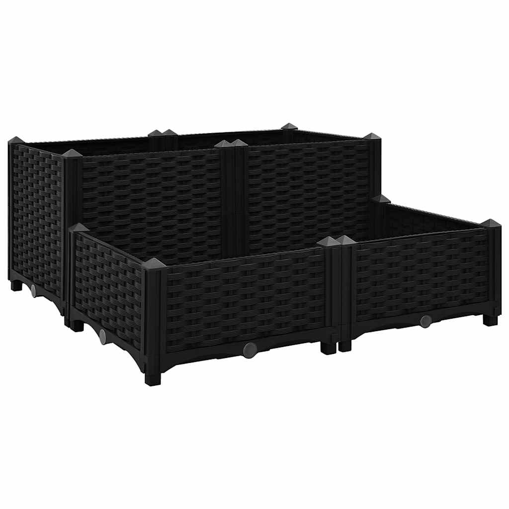316538 vidaXL Raised Bed 80x80x38 cm Polypropylene 2