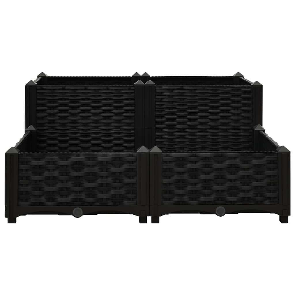 316538 vidaXL Raised Bed 80x80x38 cm Polypropylene 3