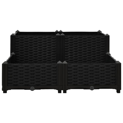 316538 vidaXL Raised Bed 80x80x38 cm Polypropylene 3