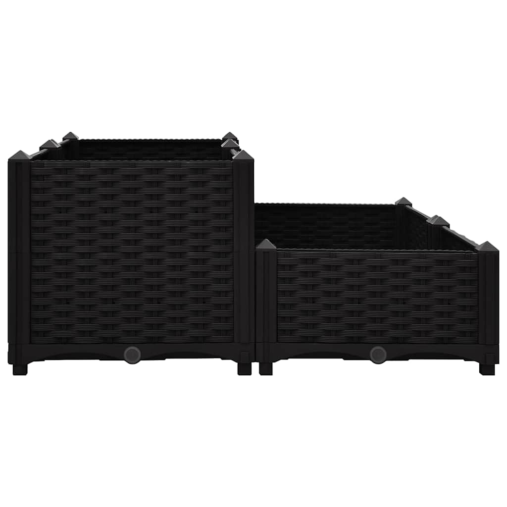 316538 vidaXL Raised Bed 80x80x38 cm Polypropylene 4