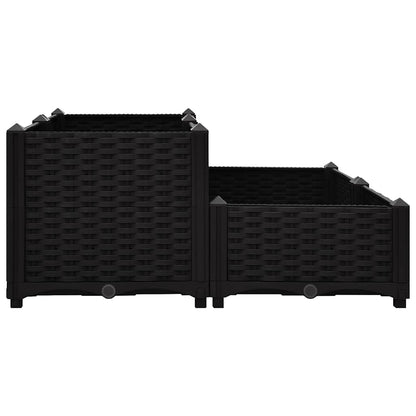 316538 vidaXL Raised Bed 80x80x38 cm Polypropylene 4