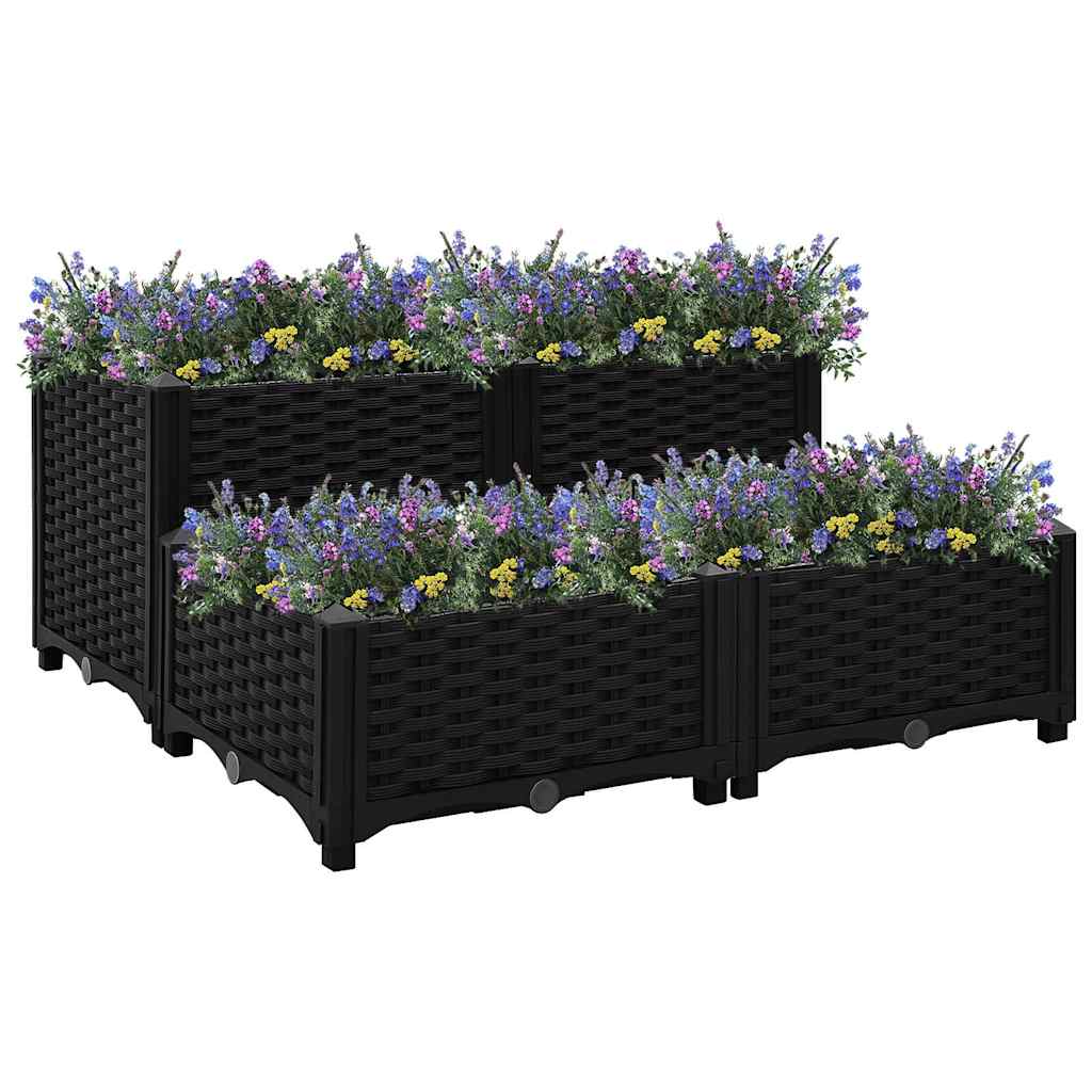 316538 vidaXL Raised Bed 80x80x38 cm Polypropylene 1