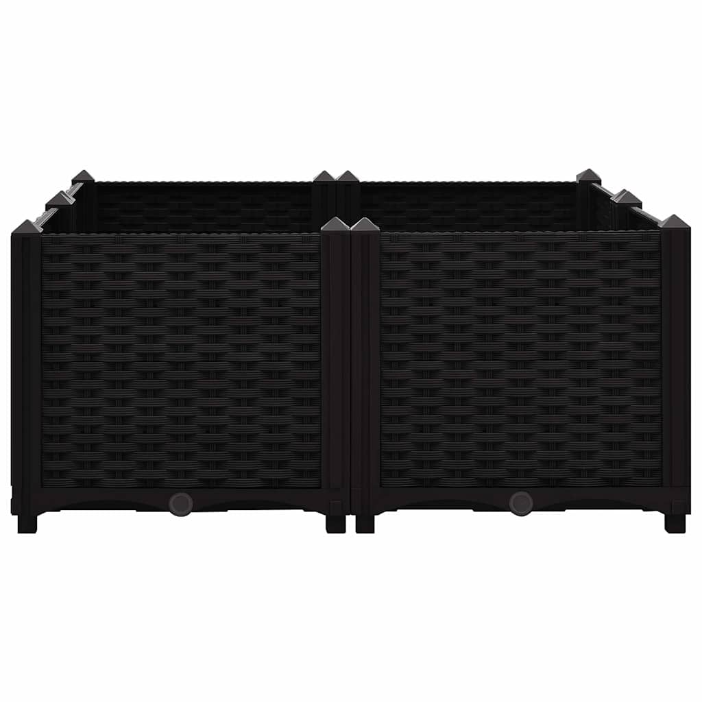 316540 vidaXL Raised Bed 80x80x38 cm Polypropylene 3