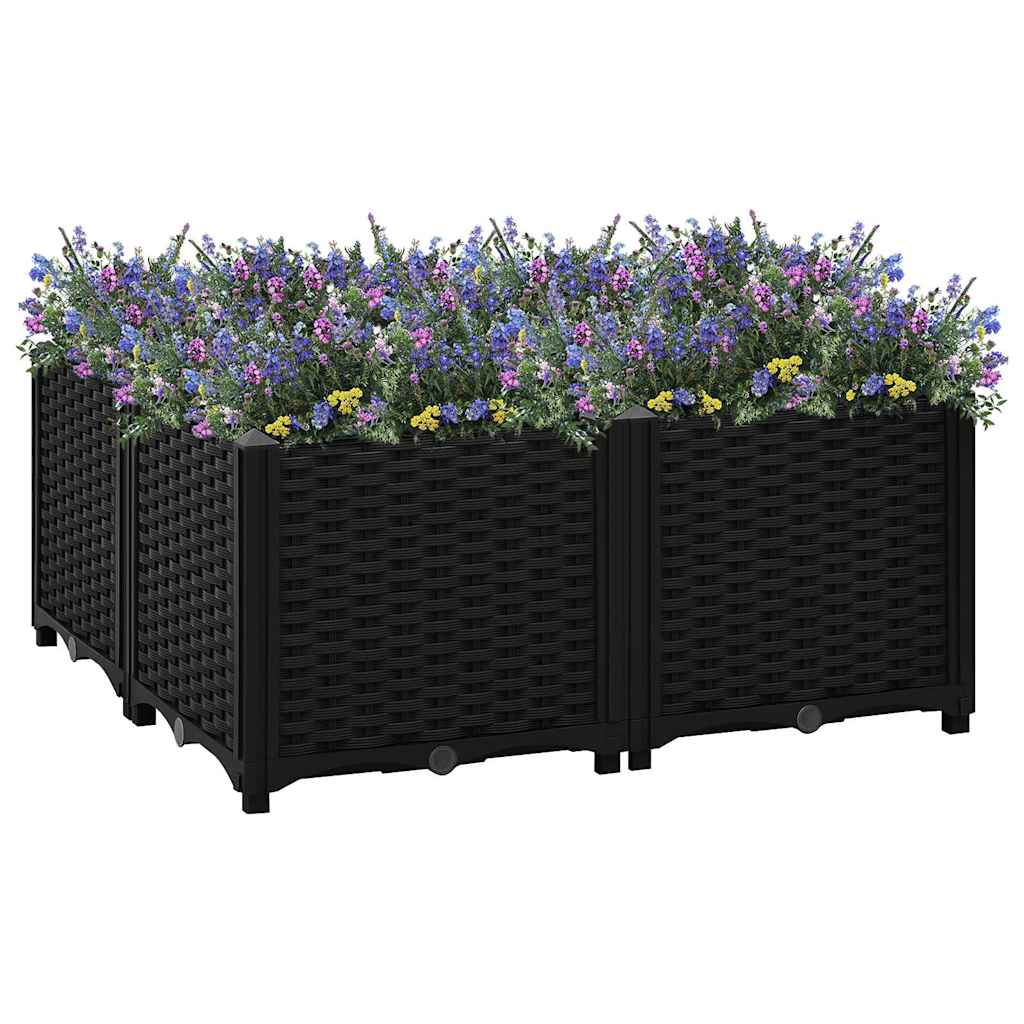 316540 vidaXL Raised Bed 80x80x38 cm Polypropylene 1