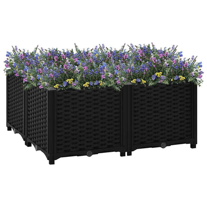 316540 vidaXL Raised Bed 80x80x38 cm Polypropylene 1